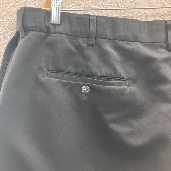 Croft & Barrow Black Flat Front Zip Hook Eye Pockets Chino Slacks Trouser Pants - Picture 10 of 10